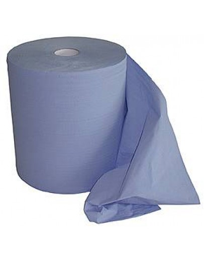 Poetspapier blauw 37 cm x 400 m - 2-ply