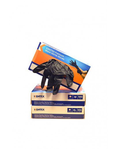 Premium zwarte nitril handschoen - doos 100st - L