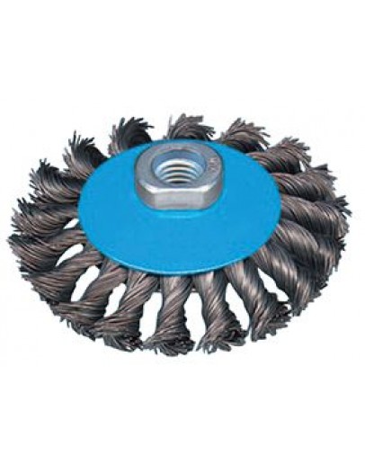 Staalborstel SCHIJF - geknoopte draad M14 x 2,00