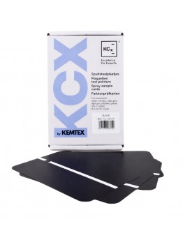 Spray sample cards metal black
